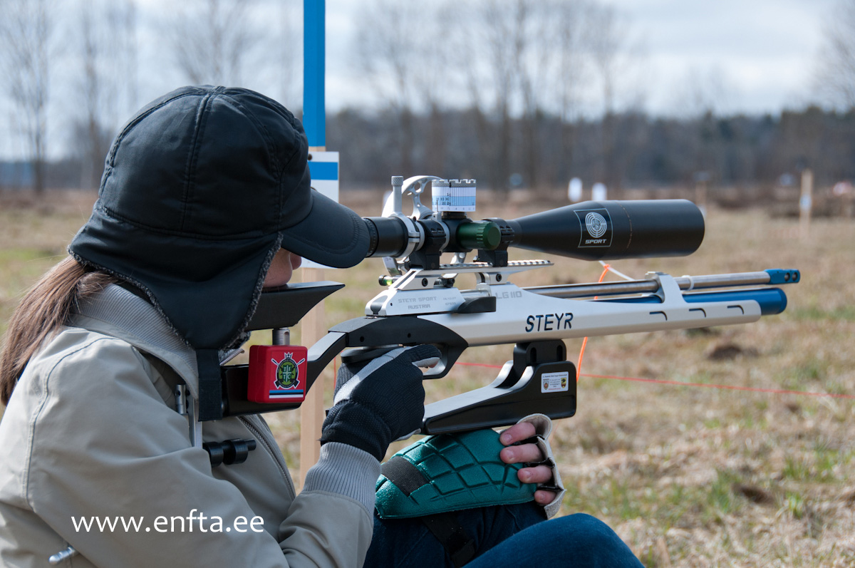 Kristin Antsmäe, Steyr LG 110 Field Target, Nikko Stirling Diamond 10-50x60